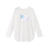 オフホワイト | アートプリントロンT Tシャツ ロンT | Pierrot
