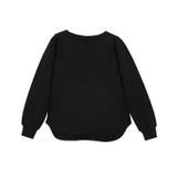 ブラック | 裏起毛ボリュームスリーブプルオーバー スウェット トップス | Pierrot