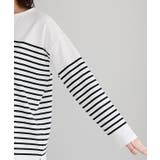 ボーダーチュニックルーズプルオーバー Tシャツ カットソー | Pierrot | 詳細画像6 