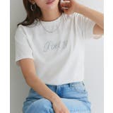B/オフホワイト×シルバービジュー | 選べるロゴTシャツ ロゴ ロゴT | Pierrot