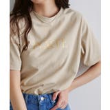 C/グレージュ×ゴールド | 選べるロゴTシャツ ロゴ ロゴT | Pierrot