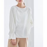 オフホワイト | バックボタンキャンディスリーブTブラウス Tブラウス キャンディスリーブ | Pierrot