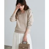ライトベージュ | ネックが選べる綿100%ニット ニット 綿100% | Pierrot