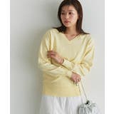 ライトイエロー | ネックが選べる綿100%ニット ニット 綿100% | Pierrot