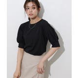 ブラック | 接触冷感パフスリーブTシャツ Tシャツ カットソー | Pierrot