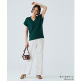 綿混Vネックフレンチニット ニット フレンチスリーブ | Pierrot | 詳細画像35