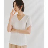 綿混Vネックフレンチニット ニット フレンチスリーブ | Pierrot | 詳細画像25