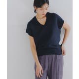 綿混Vネックフレンチニット ニット フレンチスリーブ | Pierrot | 詳細画像17