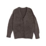 ブラウン | シャギーニットカーディガン カーディガン ニット | Pierrot