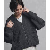 スミクロ | [RASW]ウール混ケーブルジップカーディガン カーディガン ジップ | Pierrot