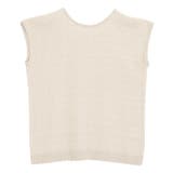 ライトベージュ | 2way柄編みニット ニット フレンチ袖 | Pierrot