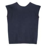 ネイビー | 2way柄編みニット ニット フレンチ袖 | Pierrot