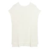 オフホワイト | テープヤーンフレンチスリーブニット ニット フレンチスリーブ | Pierrot