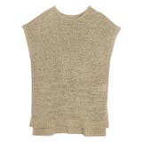 ベージュ | テープヤーンフレンチスリーブニット ニット フレンチスリーブ | Pierrot