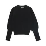 ブラック | スウェットライクボリュームスリーブニット ニット スウェットライク | Pierrot