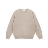 杢ベージュ | [RASW] カシミヤ100％クルーネックニット RASW | Pierrot