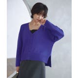 ロイヤルブルー | [RASW]綿シルクニットカーディガン カーディガン ニット | Pierrot