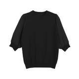 ブラック | ドッキングスリーブニット ニット オフィスカジュアル | Pierrot