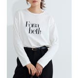 A/オフホワイト×ブラック | ロゴロングスリーブTシャツ Tシャツ カットソー | Pierrot