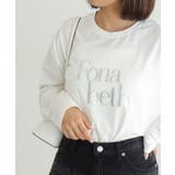 A/オフホワイト×シルバー | ロゴロングスリーブTシャツ Tシャツ カットソー | Pierrot