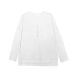 オフホワイト×シルバー | ロゴロングスリーブTシャツ Tシャツ カットソー | Pierrot