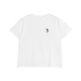 オフホワイト×ネイビー | 刺繍ロゴTシャツ Tシャツ ロゴT | Pierrot