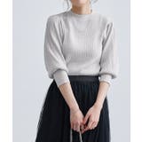 シルバー | ラメリブニット ニット 細リブ | Pierrot