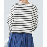 綿100%ボーダークロップドロンT ロンT クロップド丈 | Pierrot | 詳細画像8 