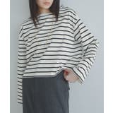 綿100%ボーダークロップドロンT ロンT クロップド丈 | Pierrot | 詳細画像12 