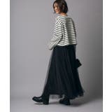 綿100%ボーダークロップドロンT ロンT クロップド丈 | Pierrot | 詳細画像16 