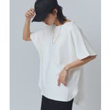 オフホワイト | [RASW]コーマコットンオーバーTシャツ Tシャツ コットン | Pierrot