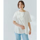 アイボリー | [RASW]コーマコットンオーバーTシャツ Tシャツ コットン | Pierrot