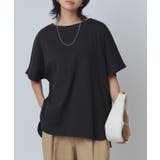 ブラック | [RASW]コーマコットンオーバーTシャツ Tシャツ コットン | Pierrot