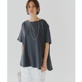 チャコール | [RASW]コーマコットンオーバーTシャツ Tシャツ コットン | Pierrot