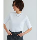 ホワイト | 多機能ハーフスリーブニット ニット 半袖 | Pierrot