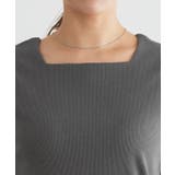 選べるネック5分袖テレコリブカットソー カットソー リブ | Pierrot | 詳細画像5