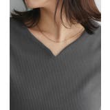 選べるネック5分袖テレコリブカットソー カットソー リブ | Pierrot | 詳細画像7