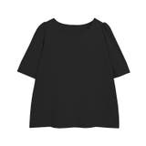 ブラック | 接触冷感スクエアネックパフスリーブTシャツ Ｔシャツ 接触冷感 | Pierrot