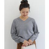 杢グレー | 洗えるふんわりカシミヤタッチニット カシミヤタッチ ニット | Pierrot