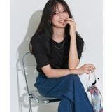 ブラック | 袖が選べるシアーカットソー Tシャツ フレンチスリーブ | Pierrot