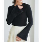 ブラック | シャギードッキングフレアスリーブニット ニット シャギードッキング | Pierrot