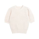 杢オフホワイト | ウール混パフスリーブニット ニット ウール混 | Pierrot