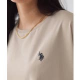 グレージュ×ネイビー | 【U S POLO | Pierrot