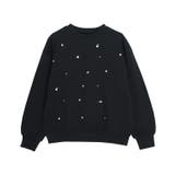 ブラック | ビジュースウェット ビジュー スウェット | Pierrot