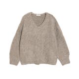 グレージュ | シャギーVネックボリュームニット ニット シャギー | Pierrot