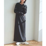 チャコール | 機能付きテレコIラインロングワンピース ロングワンピース Iライン | Pierrot