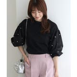 袖パールデザイントップス カットソー ポンチ素材 | Pierrot | 詳細画像13 