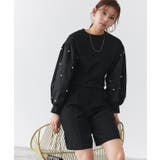 袖パールデザイントップス カットソー ポンチ素材 | Pierrot | 詳細画像17 