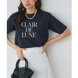 B/ネイビー×オフホワイト | オーバーサイズロゴTシャツ Tシャツ ロゴ | Pierrot