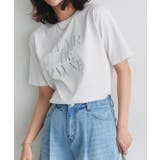 B/オフホワイト×シルバー | オーバーサイズロゴTシャツ Tシャツ ロゴ | Pierrot